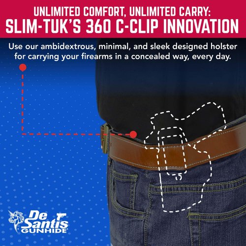 DeSantis Transit IWB Gun Holster- P365 Holster, Concealed Carry, Leather Holster IWB for Pistols, Fits the SIG P365, P365 SAS, P365X w/ ROMEO ZERO, Springfield Hellcat, Hellcat OSP - Ambidextrous, Tan