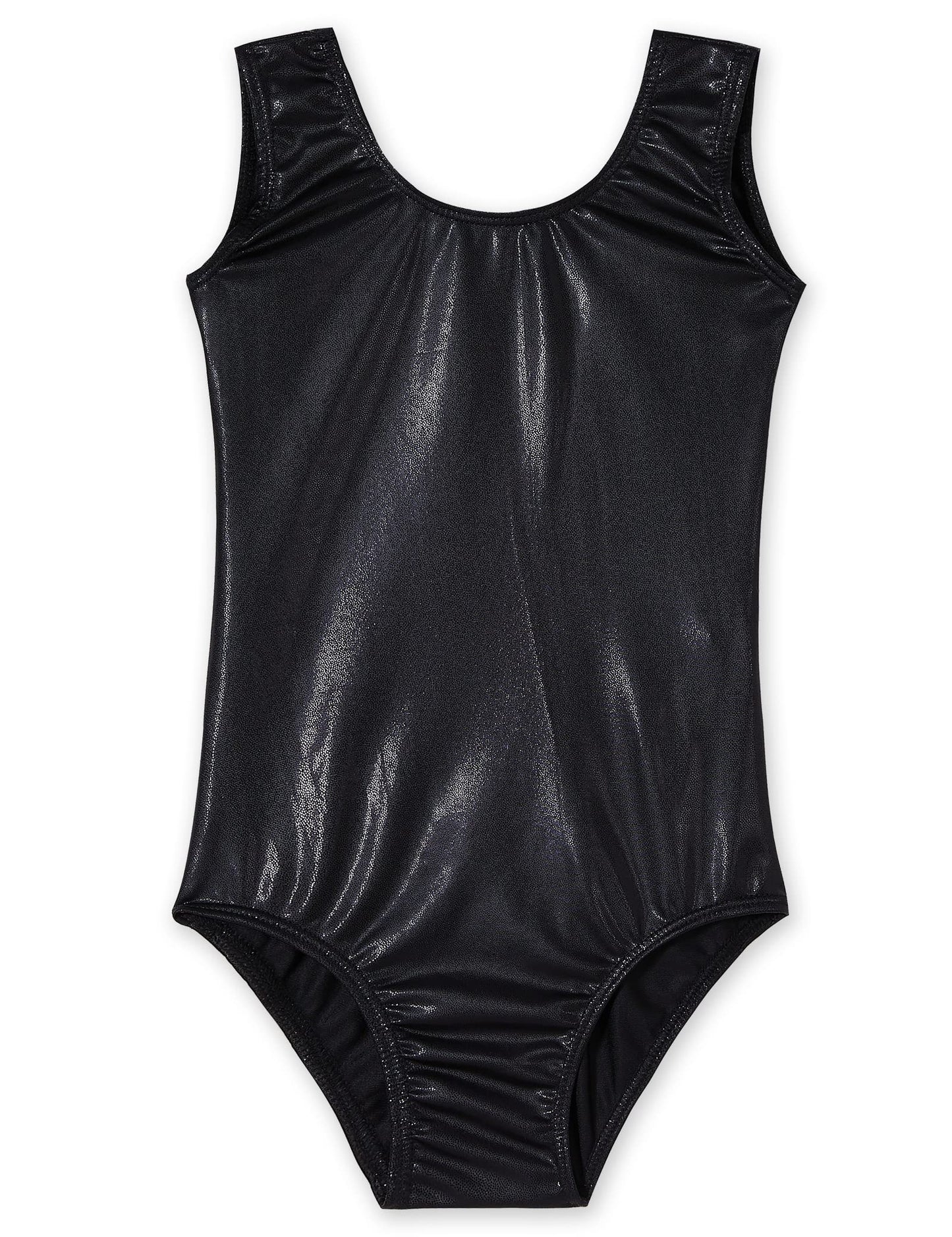 Domusgo Gymnastics Leotards for Girls 10-12 Years Old Black Sparkly One Piece Tumbling Outfits