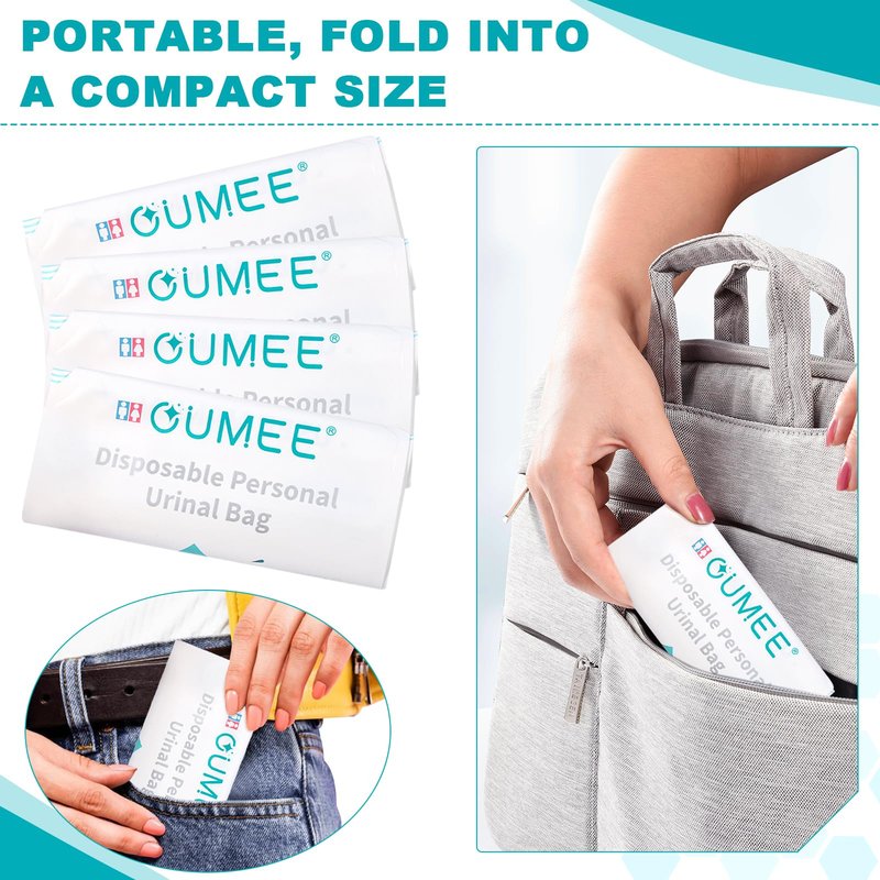 OUMEE 800ML Emergency Disposable Urinal Bags, 8/12/20/23/28 Pcs Camping Pee Bags Unisex Urine Bag Vomit Bag for Travel Traffic Jam Portable Toilet for Men Women (23)