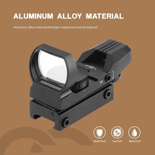 ESSLNB Red Green Dot Sight - Waterproof Reflex Scope with 4 Reticles & 5 Brightness Levels | 20/22mm Rail Mounts