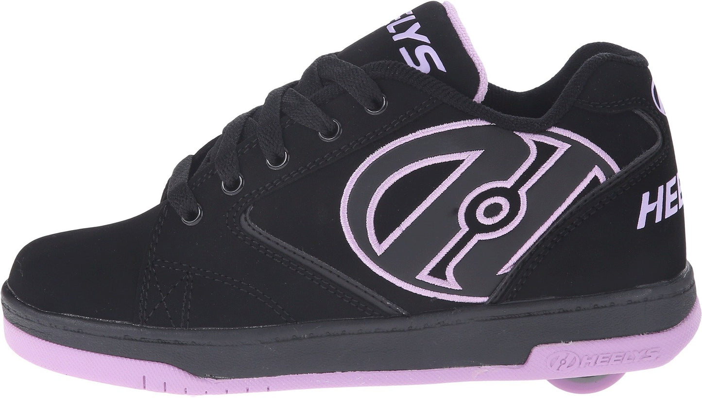 HEELYS Propel 2.0 (Little Kid/Big Kid/Adult) Black/Lilac 8 Men's, 9 Women's M