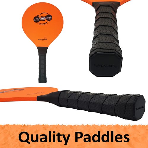 Jazzminton-Sport Paddles - Racquetball Game Fun for Kids & Adults - All Season Indoor Outdoor Games for All