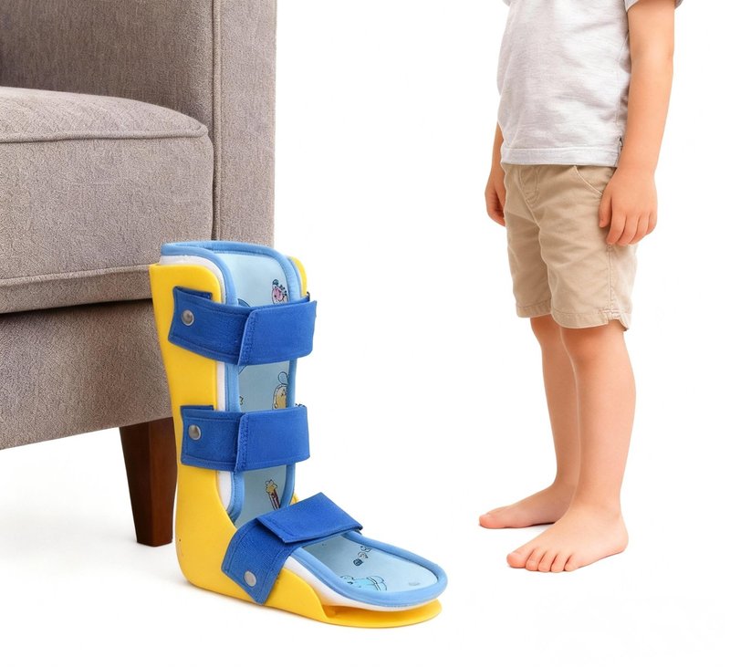 RousuMedi Pediatric AFO Kids Ankle Foot Brace Drop Foot Splint for Child Toddler Ankle Foot Orthosis Night Splint (Left Foot, Medium)