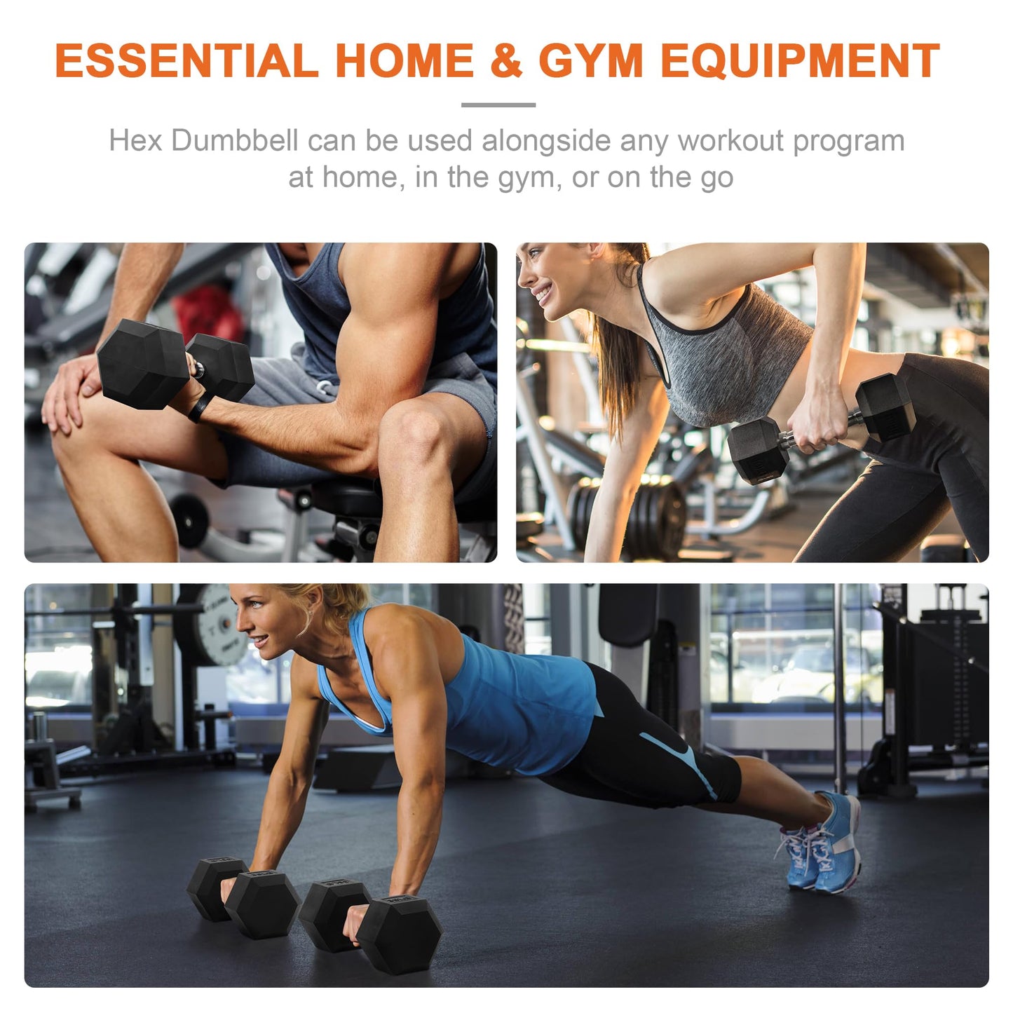 Neoprene Dumbbell Set for Women 2-5 lb | 3 Pairs Hand Weights Set with Rack, Hex Anti-Roll, Color-Coded Home Gym Gifts