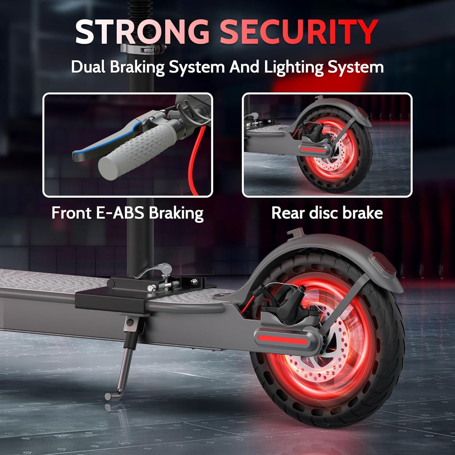 Roinside Electric Scooter - High-Speed 350W/500W Motor, Long-Range Up to 62 Miles | 8.5"/10"/14" Tires