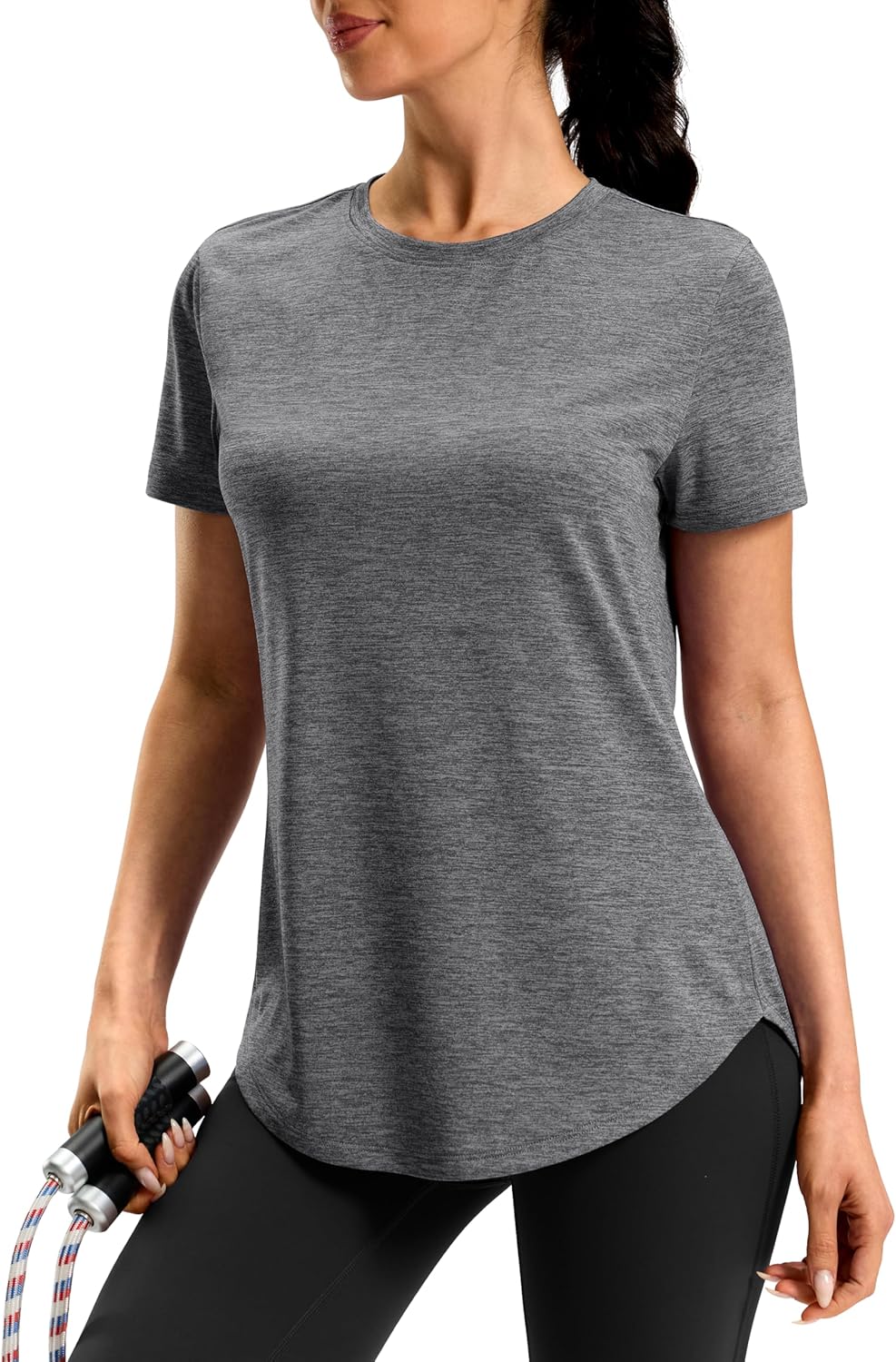 Skiennix Women's Workout Shirt - Lightweight, Bum-Covering Short Sleeve for Hiking & Running | Summer Top