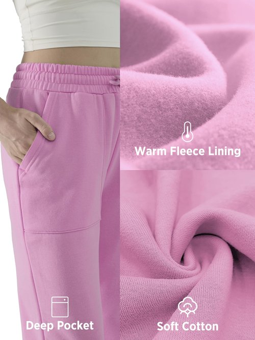 DITOK Sweatpants for Women 3 Pack, Fleece Lined Athletic Joggers with Pockets, Baggy Comfy Lounge Pants for Workout