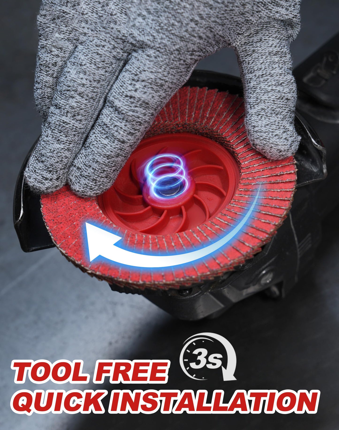 EZARC Flap Discs 80 Grit, 4-1/2" x 7/8" Ceramic Grain Flap Sanding Disc, Type 27 Heavy Duty Abrasive Trimmable Grinding Wheel Finishing for Stainless Steel, Sheet Metal (5 Pack)