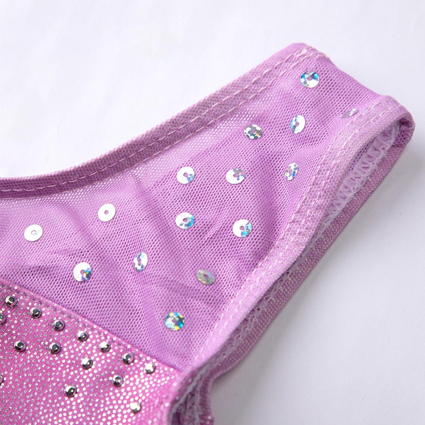 HOZIY Gymnastics Leotards for Girls Toddlers 2t 3t Purple Sequins Diamond Rhinestones Mesh Strap Tumbling Outfits Dance Clothes Apparel Sparkly