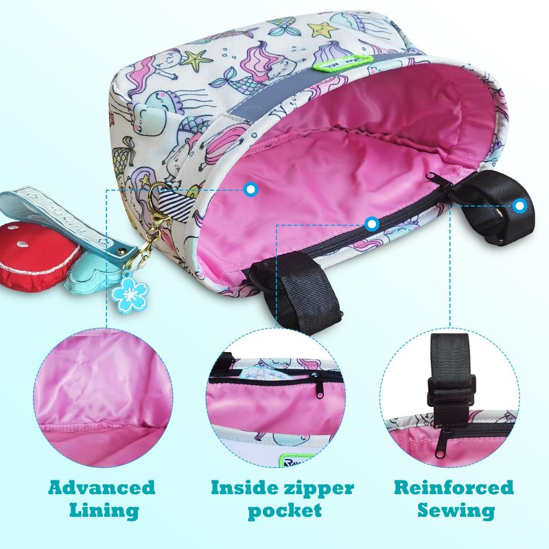 RAYMACE Kids Bike Basket,Children's Bike Basket Front,Waterproof Bicycle Basket Handlebar Bag for Girls,Boys Toddlers Bike or Scooter Accessories