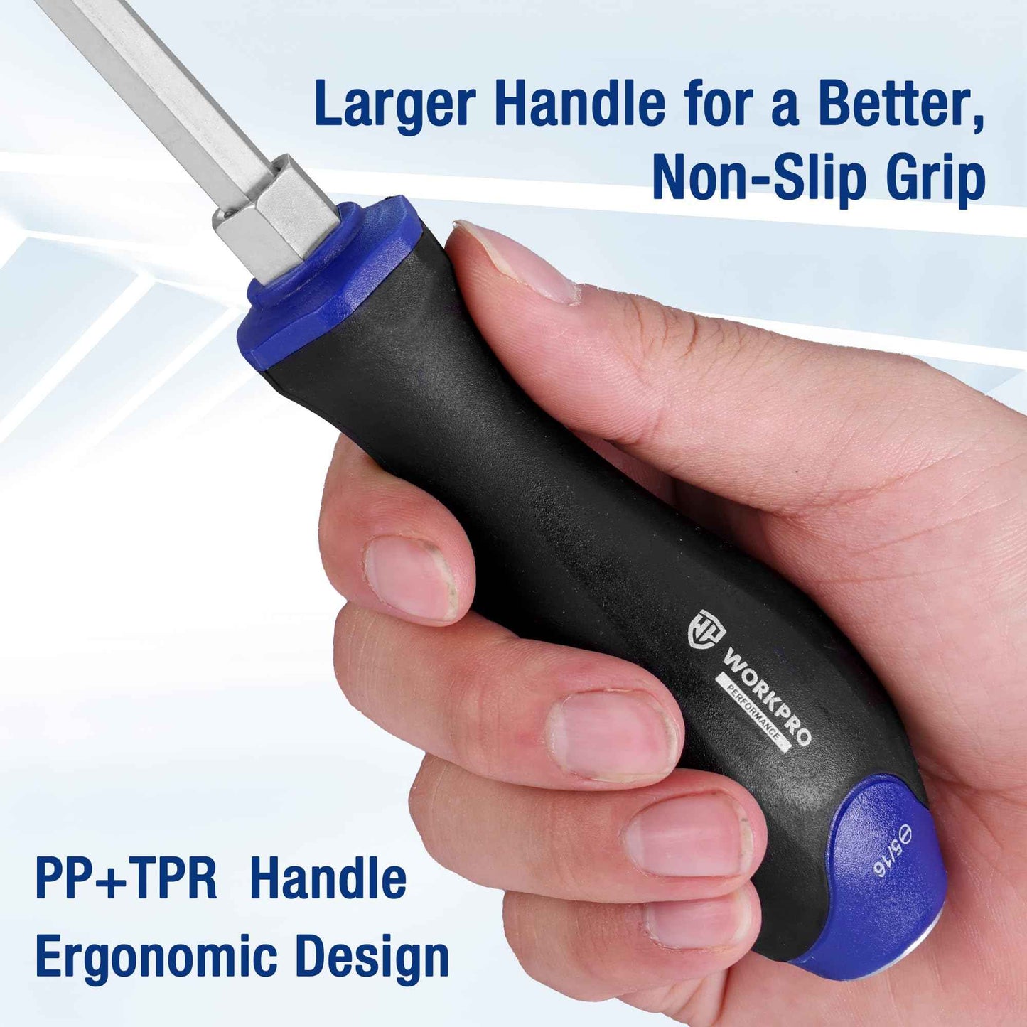 WORKPRO Magnetic Screwdriver Set 12-Piece, Go-Thru Screw Driver Set Kit with Wall Mount Rack, Includes Slotted & Phillips Screwdrivers, Magnetic Screwdriver with Magnetizer Demagnetizer Tools