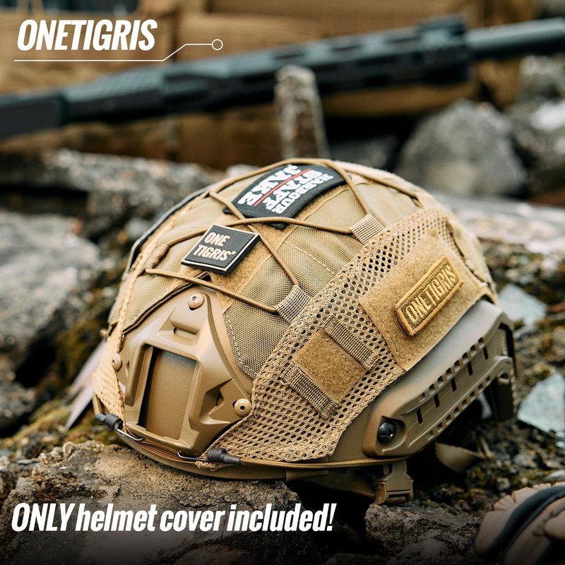 OneTigris Tactical Helmet Cover, Cloth Cover for Fast Helmet in Size M/L & Fast Bump Helmet in Size L/XL - ZKB06 No Helmet