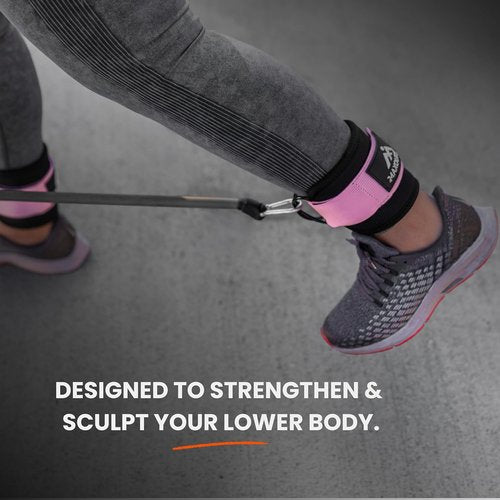 Gym Ankle Straps - Thick Padded Cable Machine Attachments for Booty Workouts & Lower Body Exercises