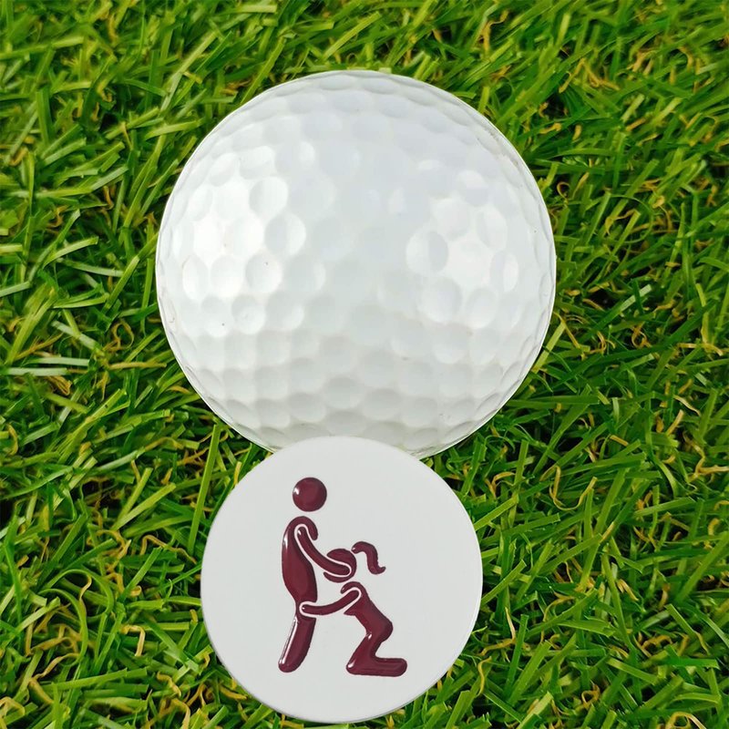 weilaike Magnetic Hat Clip with Funny Metal Golf Ball Marker,Unique Humorous Golf Accessories,Removable Attaches Easily to Golf Cap,Premium Golf Gift for Men and Women