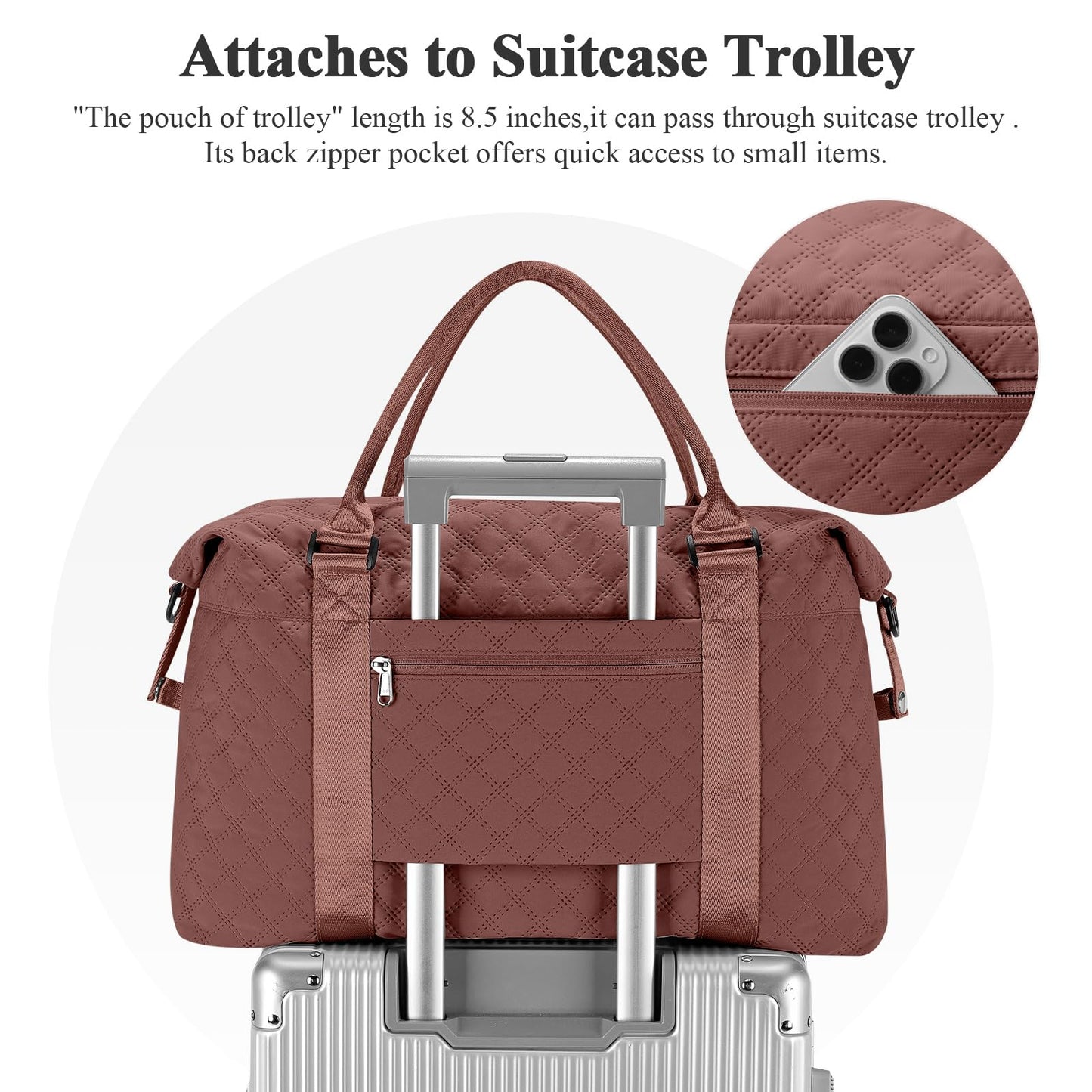 Travel Duffel Bag,Overnight Weekender Bags for Women with Wet Pocket