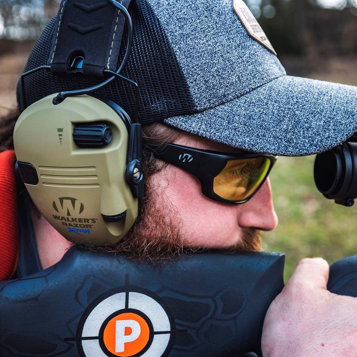 Walker’s IKON Carbine Shooting Glasses - Impact-Resistant, Non-Slip Design with Lens Cloth & Case