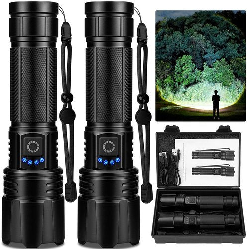 Bitlyle Rechargeable LED Flashlights High Lumen,99,000 Lumens Super Bright Flashlight,Powerful Flash Light with 5 Modes Waterproof Handheld Flashlight for Home Outdoor Camping