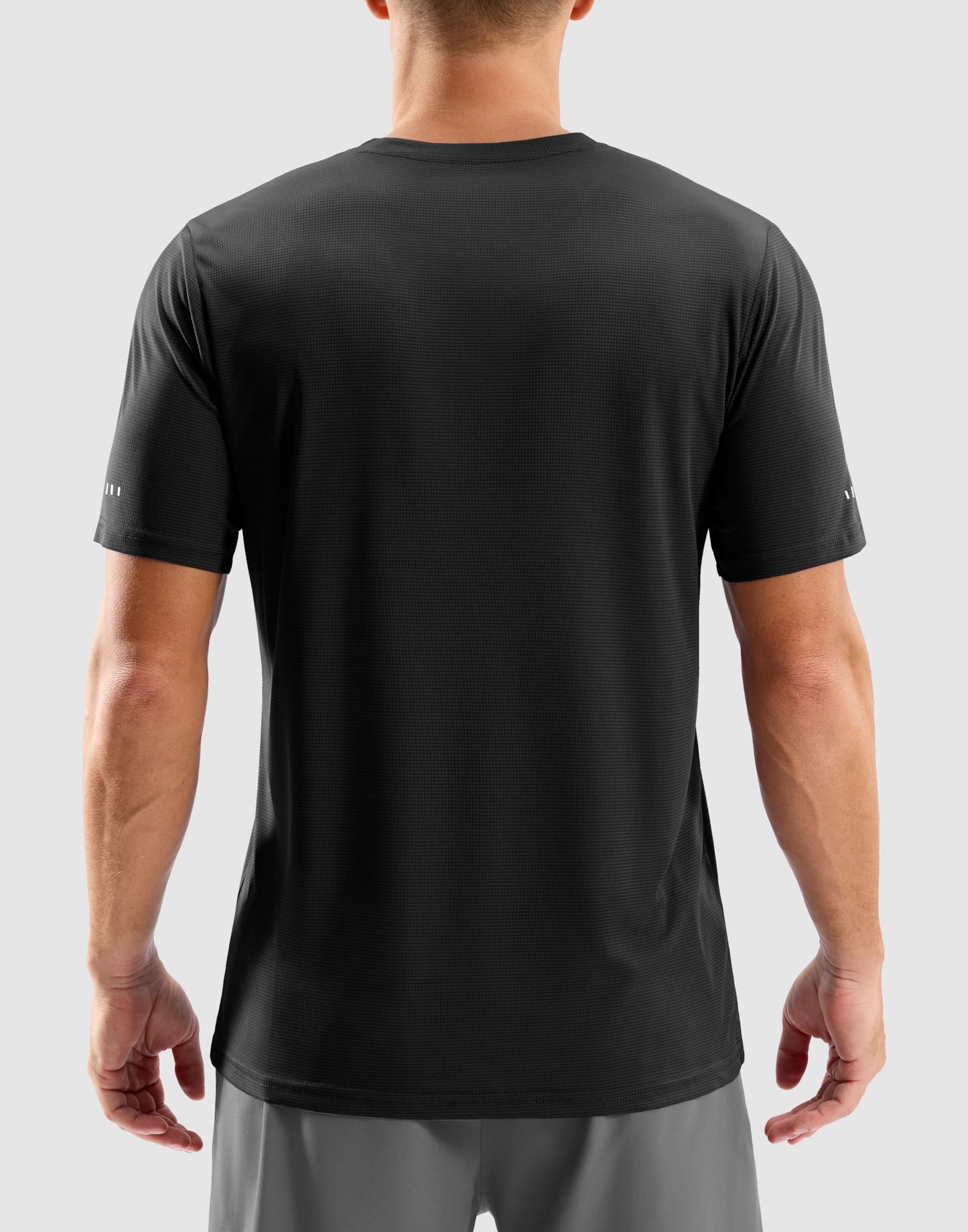 Men's Workout Breathable T-Shirts Dry Fit UPF 50+ Sun Shirts Quick Dry Cooling Tee for Athletic, Running, Hiking (Black, 2XL)