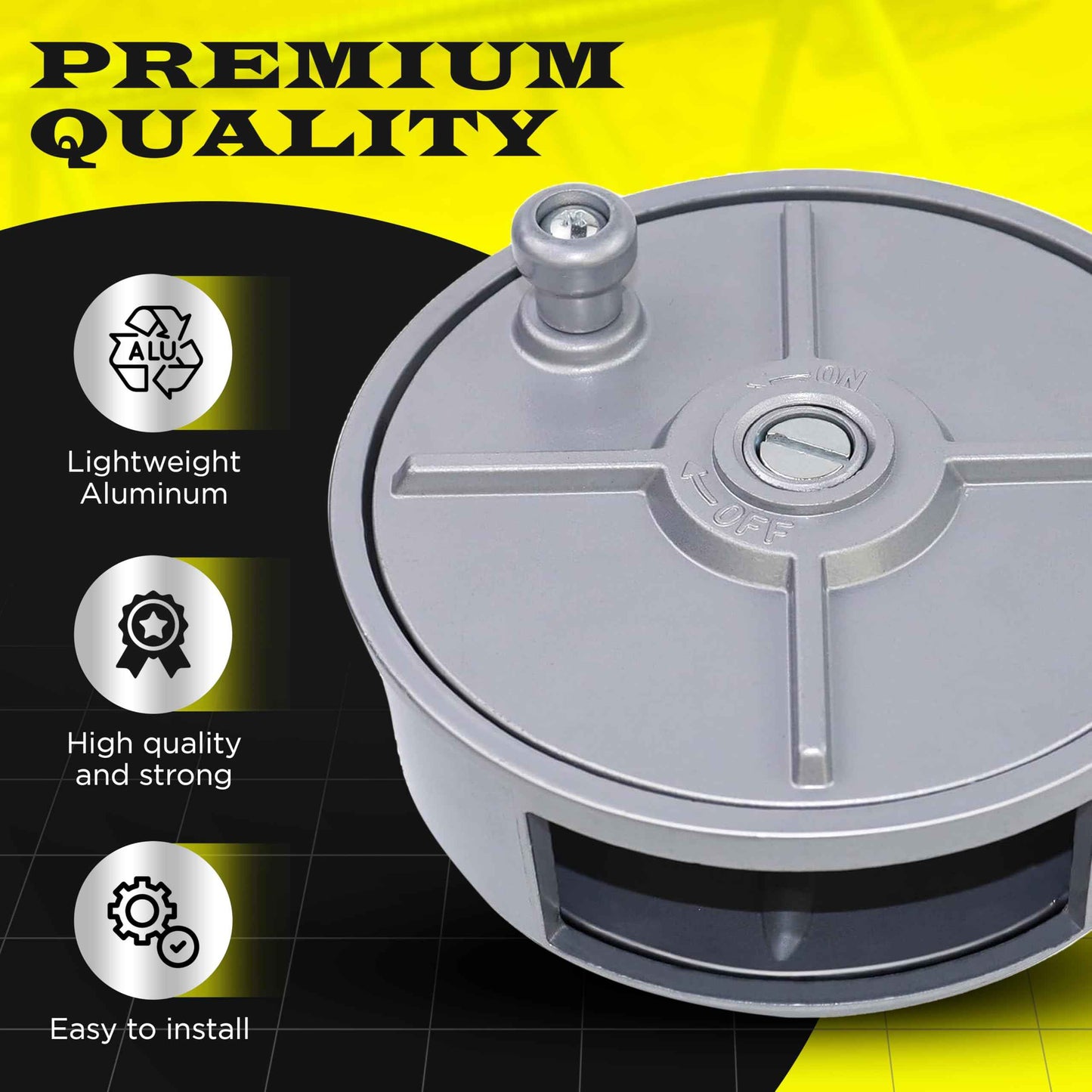 Aluminum Tie Wire Reel Coil Holder with Ergonomic Rewind Knob, Lightweight and Durable