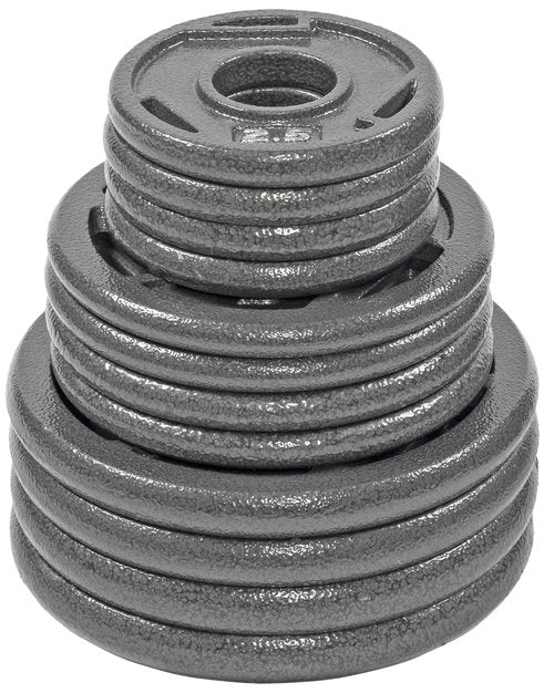 BalanceFrom Cast Iron Olympic 2-Inch Plate Weight Plate for Strength Training and Weightlifting, 70 LB Set (4x 2.5/5/10LB), Color #4, Multiple Packages