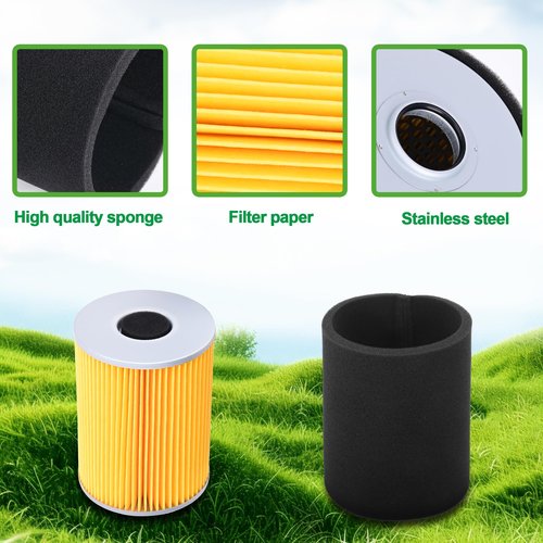 10L0L Golf Cart Tune Up Kit for Yamaha G1 2-Cycle & G14 4-Cycle Gas with 1 × Air Filter, 1 × Sponge, 1 × Fuel Filter and 1 × Spark Plug OEM J10-14417-00 JF7-14450-01