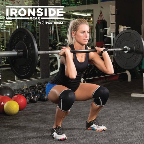 POSTURELY Knee Sleeve 7mm Neoprene Thick Compression Knee Brace Support for Weightlifting, Powerlifting, Squatting & Fitness Training for Women and Men Black (MEDIUM)