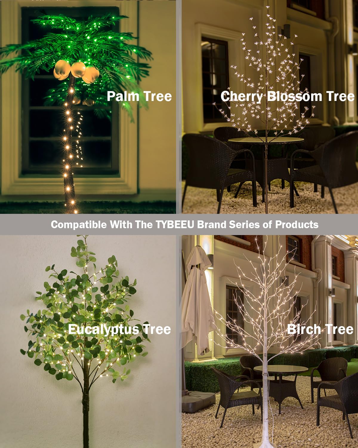 TYBEEU Christmas Trees Accessory, 4 Brightness Dimming and Timer Function, UL Listed, General Remote Control Suitable for 24V/6W, 24V/3.6W,4.5V/4.5W Christmas Trees