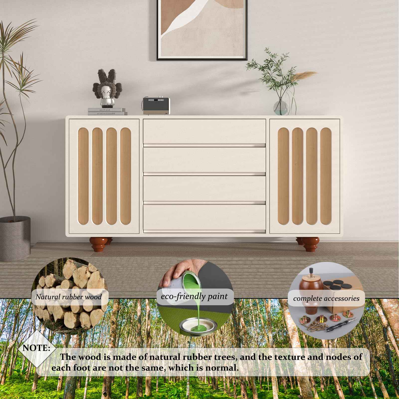 Xlroaafs 2 Inch Short Wood Legs for Furniture Set of 4,Wooden Furniture Couch & Sofa & Bench Legs Replacement Bed Support Frame Foot(Walnut Color)