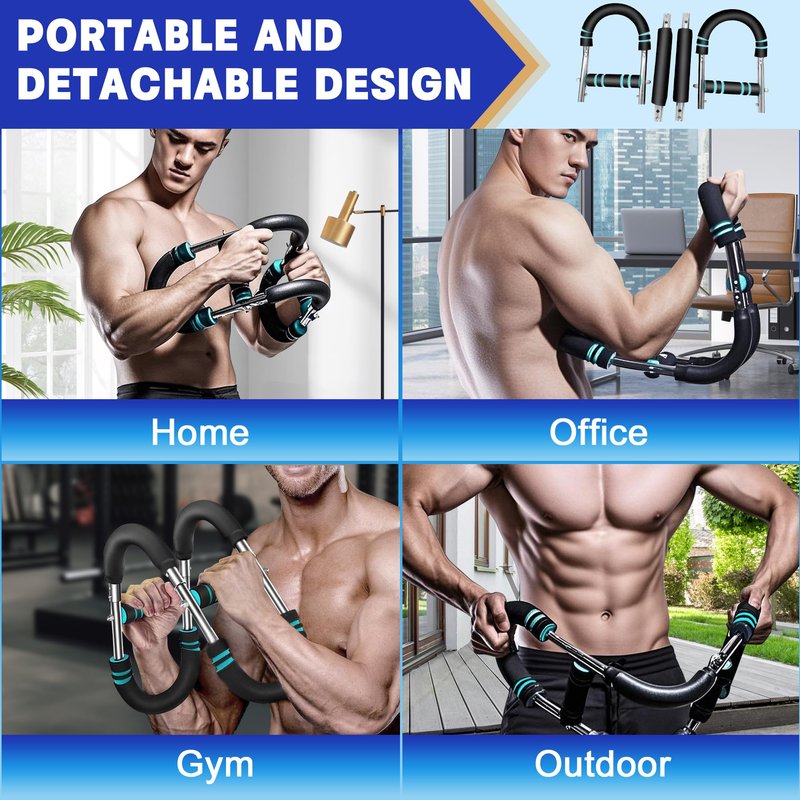 Liznkjious Arm Trainer, 60-110lb Adjustable Chest Workout Equipment Chest Trainer, Portable Spring Resistance Arm and Chest Trainer for Men & Women Enhancing Upper Body Muscle