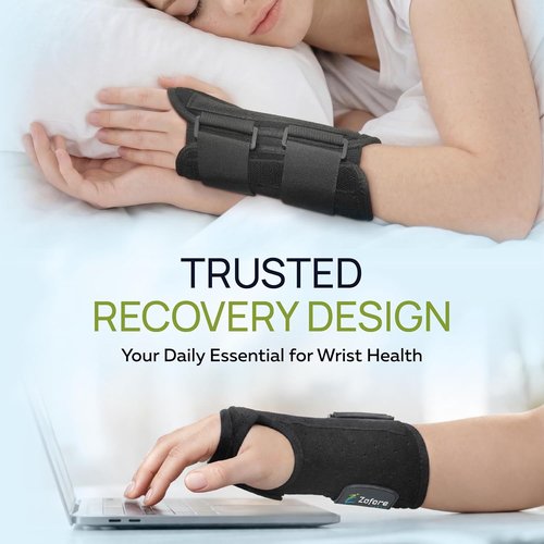 Carpal Tunnel Wrist Brace by [Brand Name] - Supportive 2-Strap Design with Metal Splint | Relieves Pain & Aids Recovery - Right (L/XL)