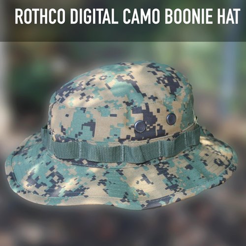 Rothco Digital Camo Boonie Hat - Ultimate Sun Defense for Outdoor Adventures - ACU Digital Camo - 7 1/4