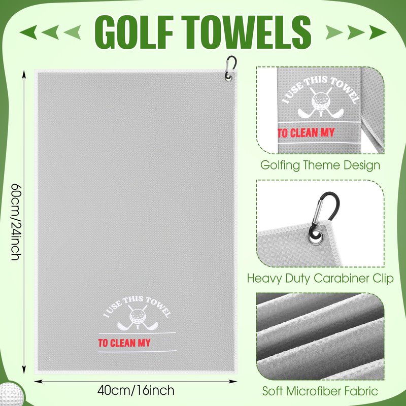 HunnmingRe 8 Pack Golf Gifts for Men 4 Pairs Golf Socks 4 Pcs Funny Golf Towel for Golf Bags Golf Socks Golf Accessories for Men Father's Day Gifts