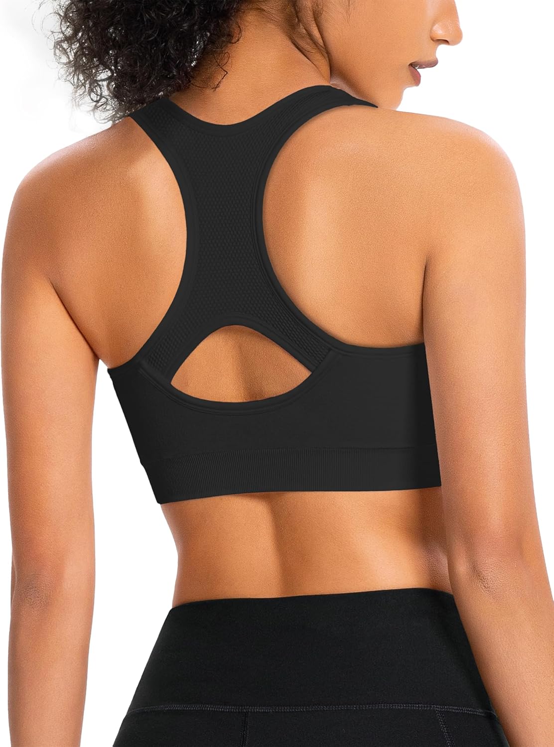 AENLLEY Padded Sports Bras for Women - Breathable Medium Support for Yoga & Gym Fitness
