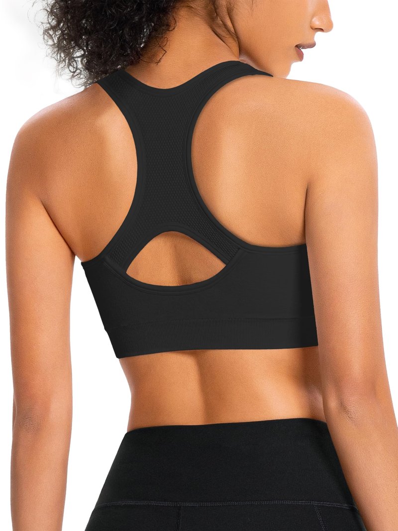 AENLLEY Padded Racerback Sports Bras for Women - Breathable Medium Support for Yoga Gym Workout Fitness