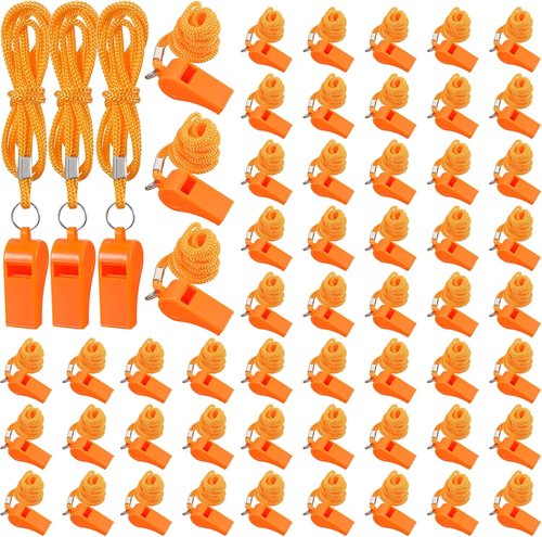 Honoson Emergency Whistle for Adults - Loud Plastic Safety Whistle with Lanyard for Lifeguards & Outdoor Activities