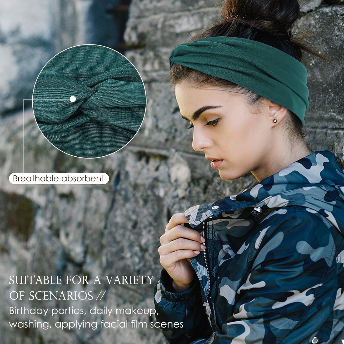 Panleding Stretchy Headbands for Women - Soft Twist Knotted Design | 12 Pcs for Yoga & Daily Wear