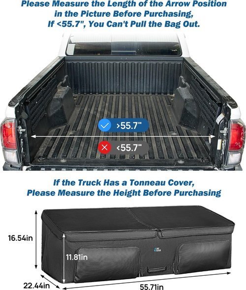 JOYTUTUS Truck Bed Cargo Organizer - Easy Access Storage Bag for Groceries & Golf | Durable Design
