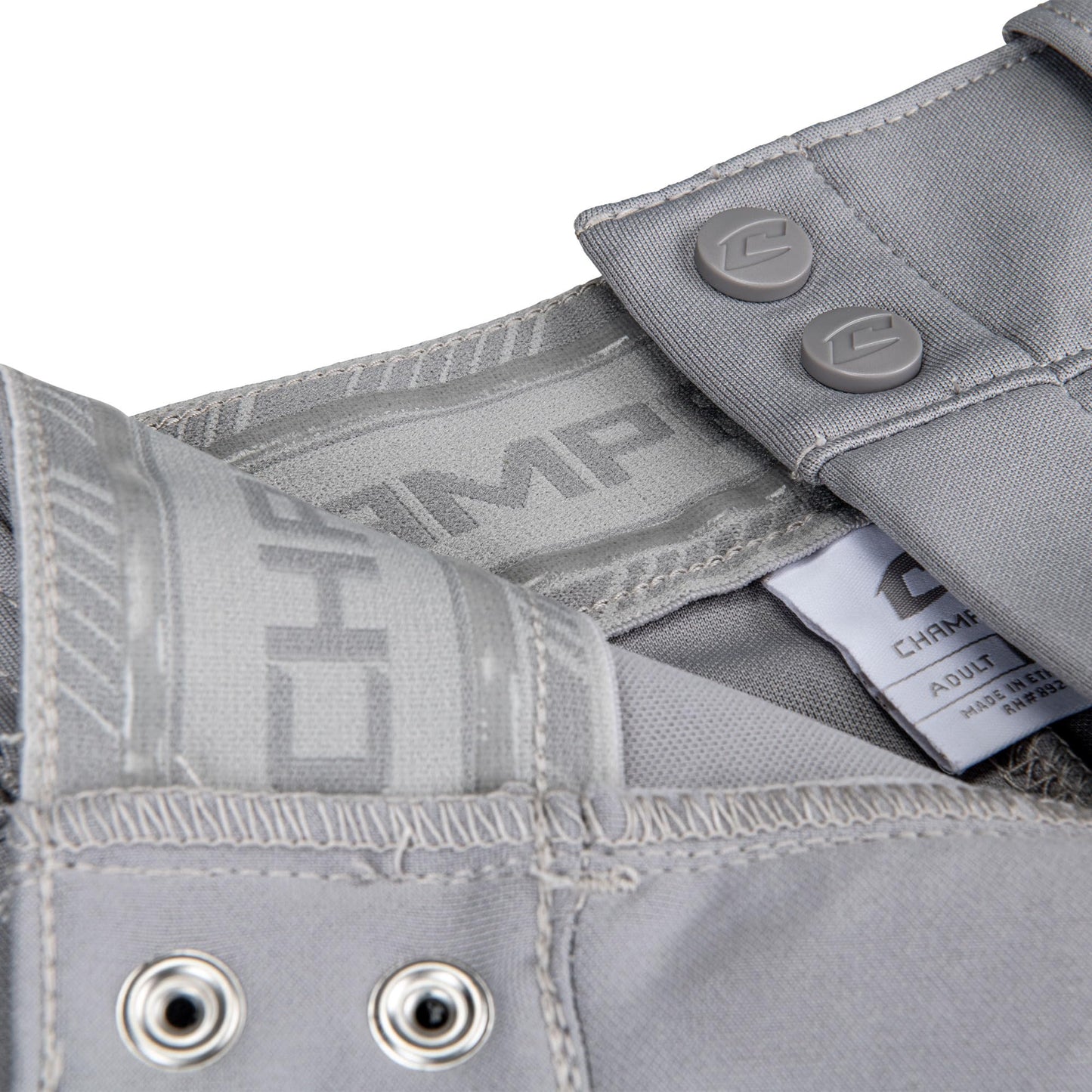 Champro Triple Crown 2.0 Open Bottom Baseball Pants, Youth Medium, Grey