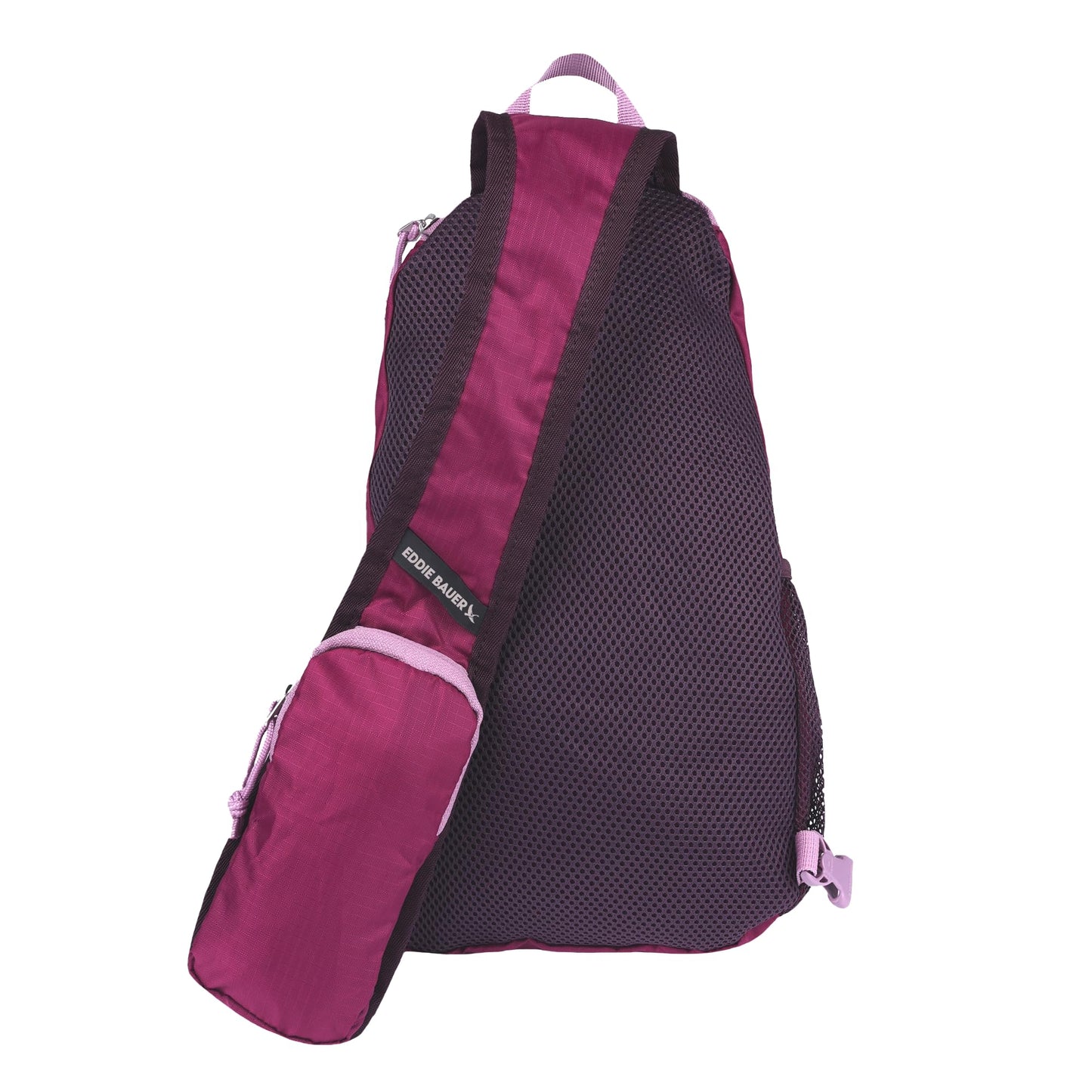 Eddie Bauer Stowaway Packable Sling Bag | Travel | Outdoor | Lightweight | Compact | Ripstop Nylon, Port Red-10L