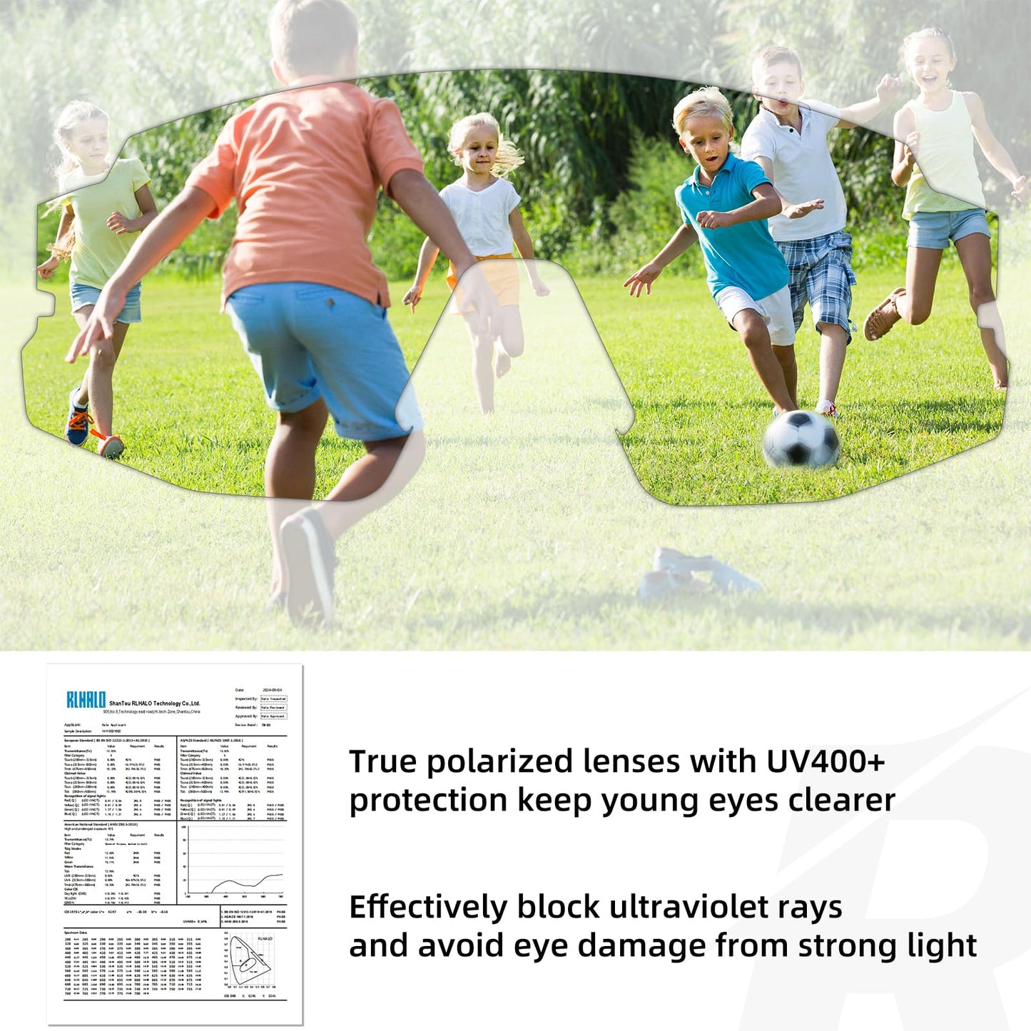 ROCKBROS Polarized Kids Cycling Glasses Youth Kids Baseball Sunglasses UV400 Protection Goggles Girls Boys.