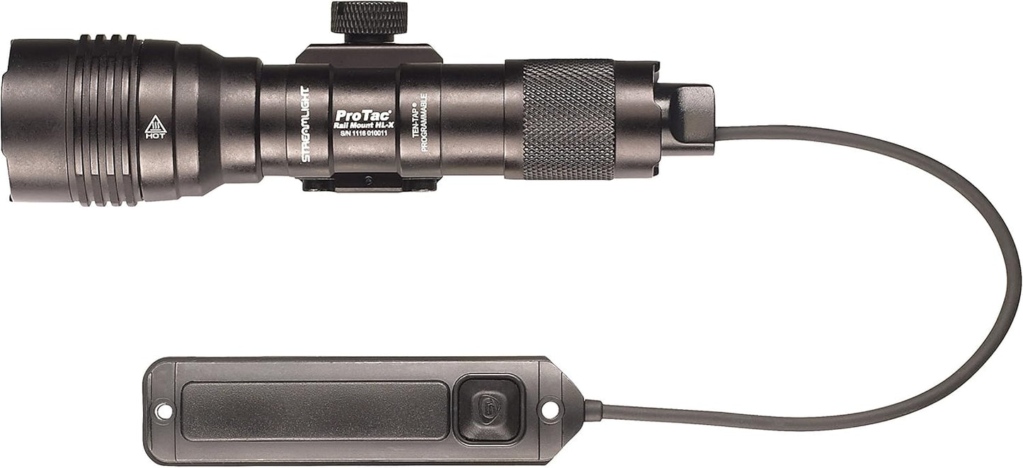 Streamlight ProTac Rail Mount HL-X Tactical LED Flashlight - 1000 Lumen, Programmable, Black