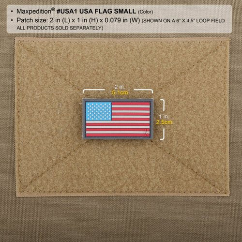 Maxpedition Gear USA Flag Small Patch, Full Color, 2 x 1-Inch