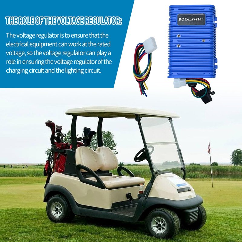 360W 30A Golf Cart Voltage Regulator Converter 48V 36V to 12V Converter Regulator DC Power Reducer Compatible with EZGO Club Car