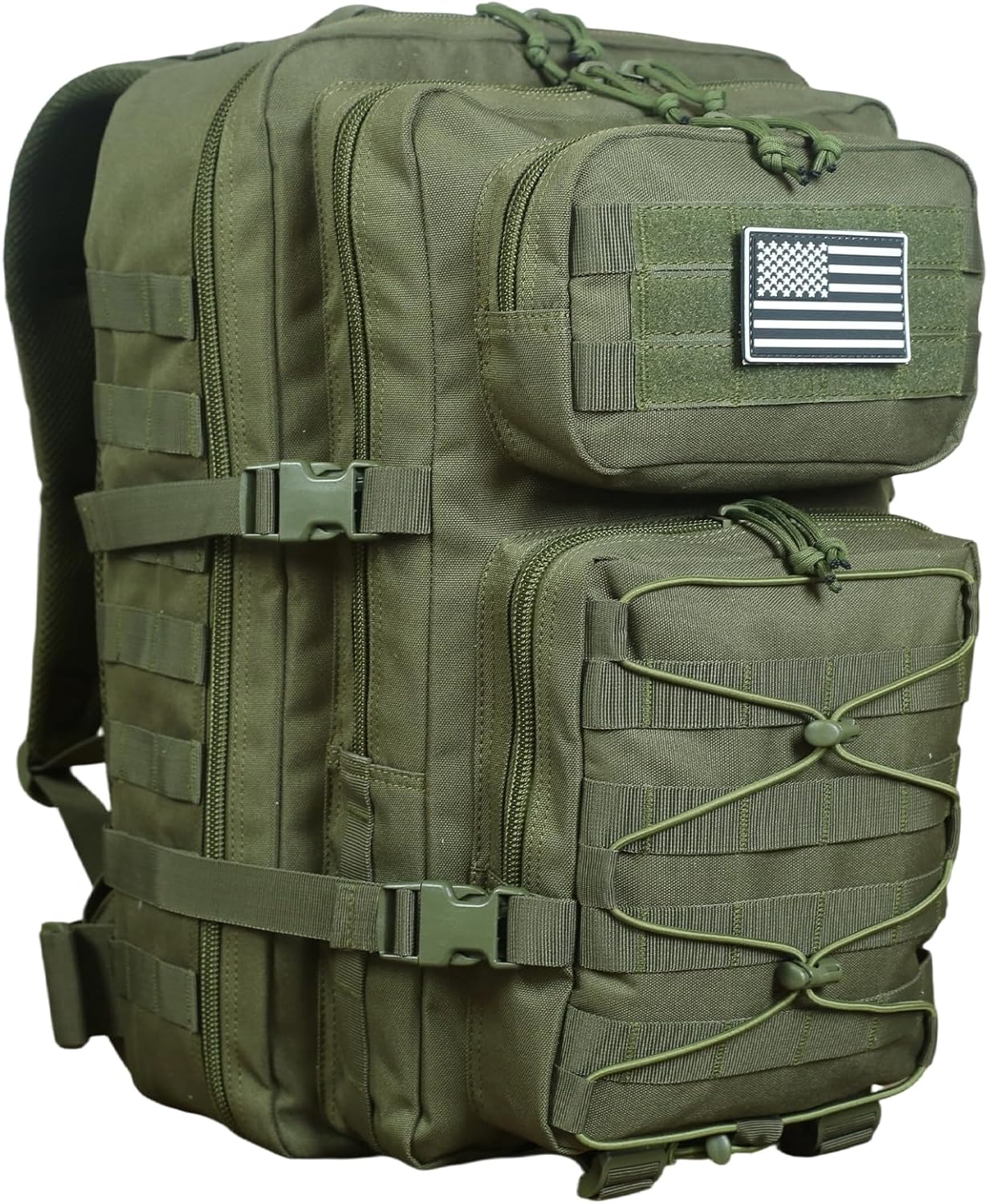 Skiennix Military Tactical Backpack - 3-Day Assault Pack | Molle Bug Out Bag - Black, 38L Capacity