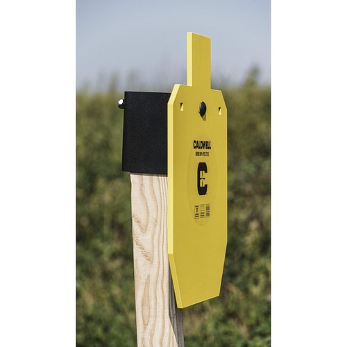 Caldwell High Caliber AR500 Steel 2x4 Target Plate Hanger for Precision Shooting and Target Practice, Yellow