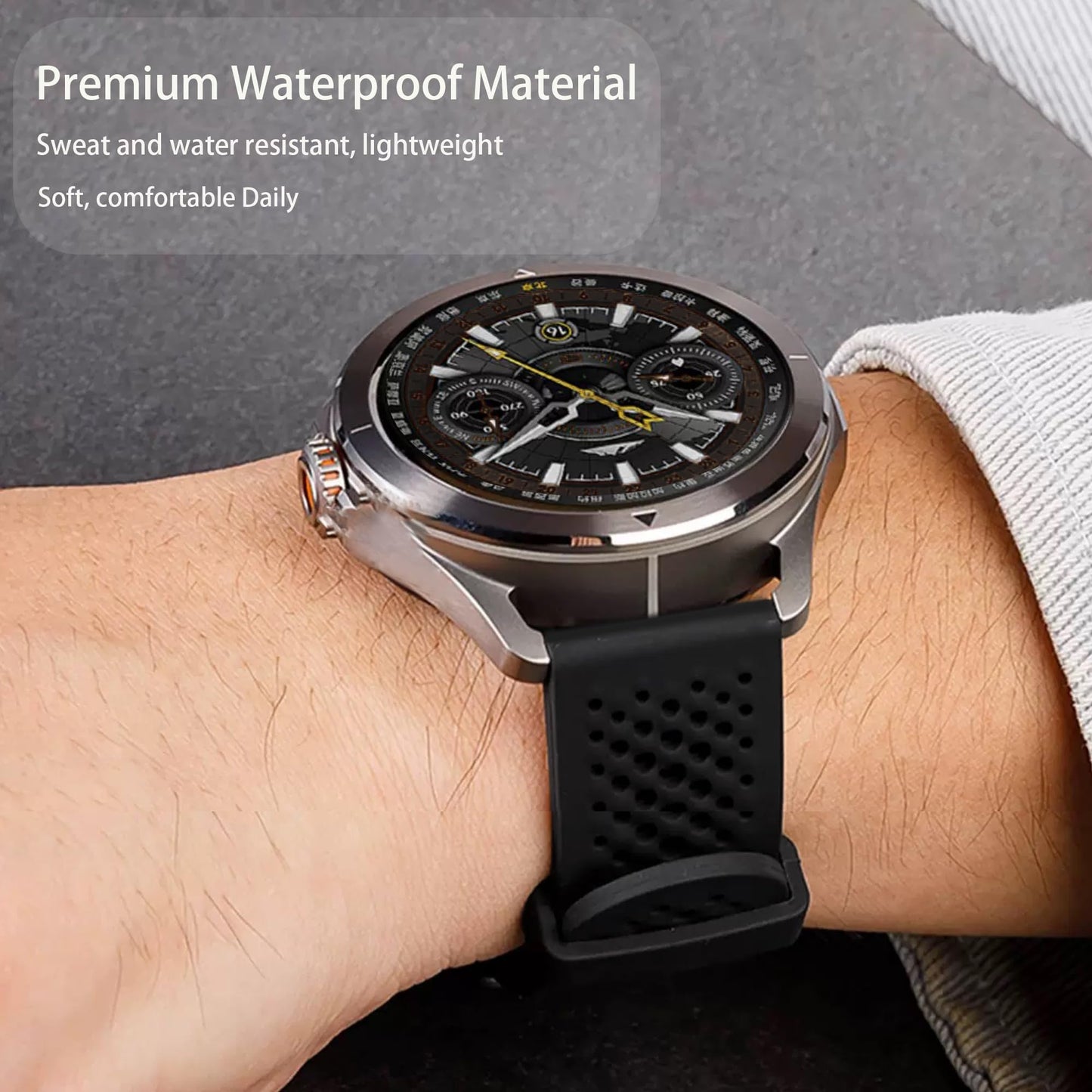 Lamshaw Compatible with CARBINOX Vortex bands, Silicone band with Metal Buckle Compatible with CARBINOX Edge, Vortex, X-Ranger, Vortex, Vesta, Blaze Round, Blaze S, Blaze Square Smart Watch