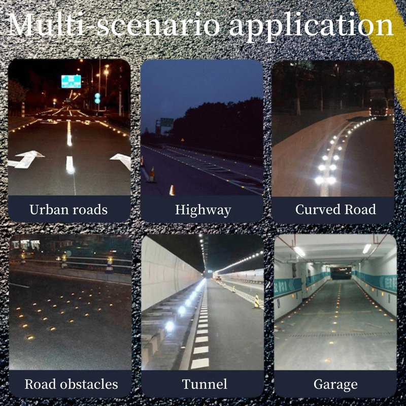 SWJLR 10 Pack 4 by 4 inch Driveway Reflectors, Driveways, Streets, Sidewalks and Asphalt Driveway Markers, Road Reflectors Great for Speed Bumps, Crosswalks, Highways, Driveways and Garages