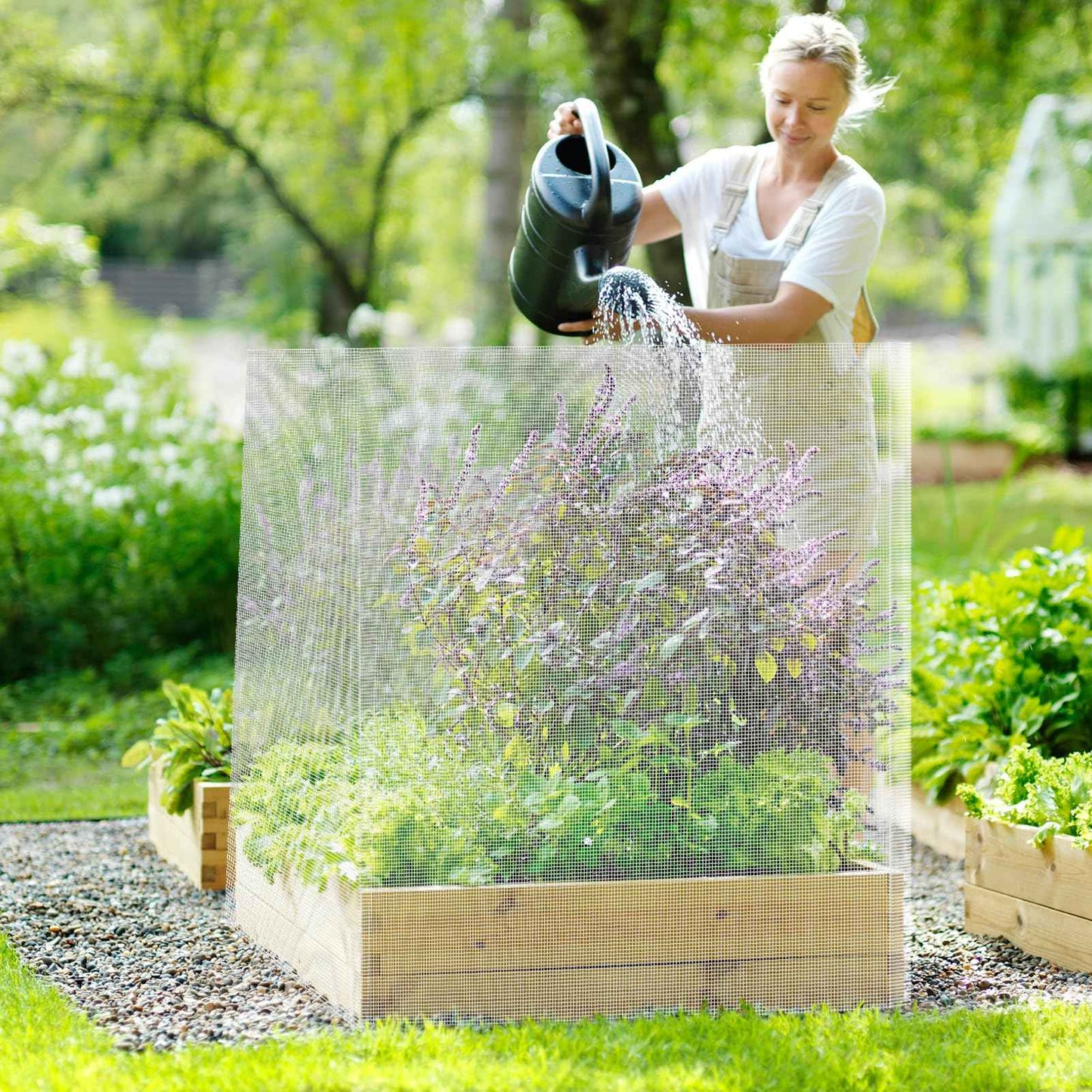 AMAGABELI Garden & Home Hardware Cloth Weld Wire Fence 1/2 inch 48 x 100 ft Galvanized 19 Gauge Chicken Wire Fence Welded Wire Mesh Roll Fencing for Gopher Wire Rabbit Snake Plant Supports Poultry