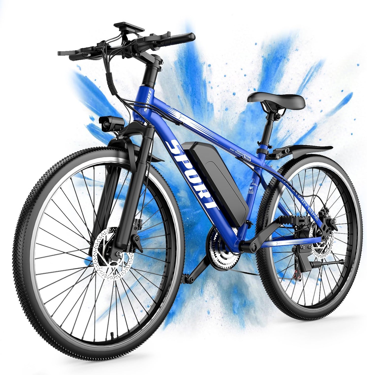 Misodo Electric Bike - 1500W Peak Mountain Ebike with 25 MPH Speed | 65 Miles Range, 7 Speeds, 48V 10Ah Battery, 26" Wheel