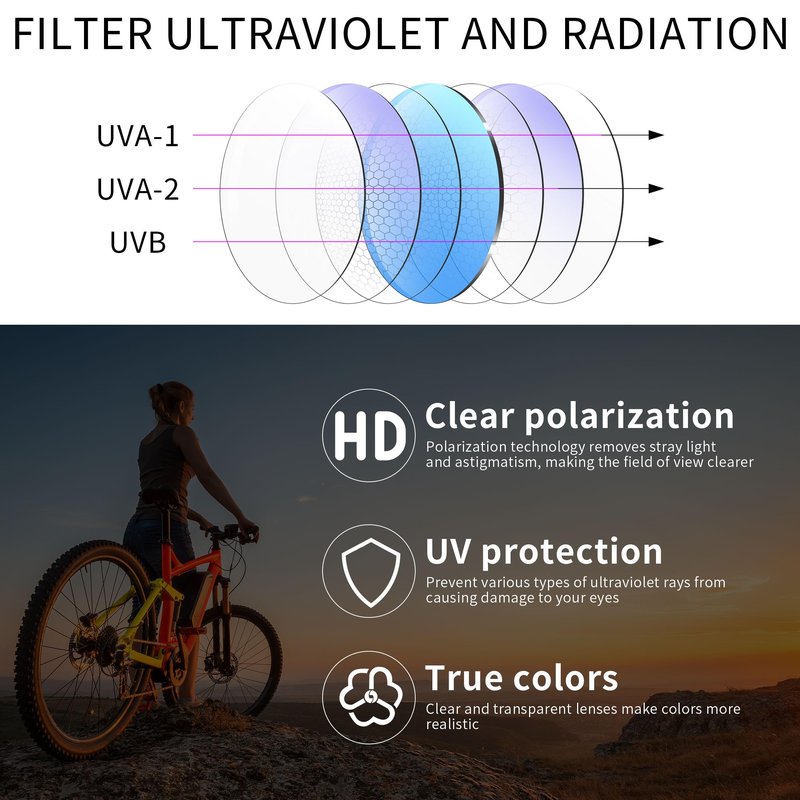 OTICALA Square Safety Sunglasses Uv400 Protection Outdoor Z87 Windproof Cycling Sunglasses for Men Women (Black/Purple)